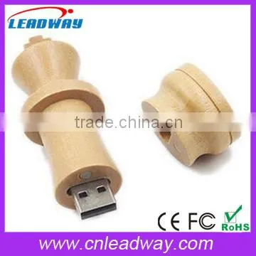 Eco-Friendly Wooden Chess Shaped USB 2.0 Flash Drive photo-2