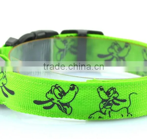Pet Dog Cat Collar Night Safety LED Light-up Flashing Glow in the Dark Lighted Dog Collars photo-3