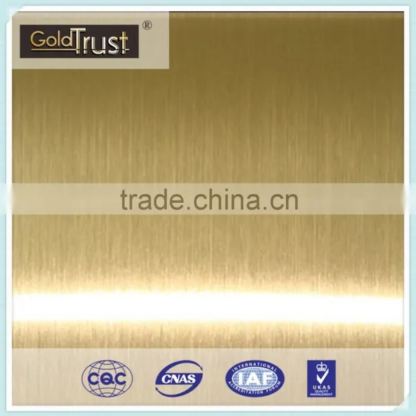 4x8 Customized 304 Hairline Ti-Bronze Finish Stainless Steel Plate for Decoration photo-5