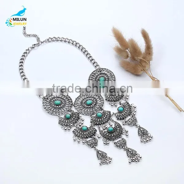 Yiwu Wholesale Handmade Jewelry Fashion Charm Pendant Vintage Maxi Necklace photo-5