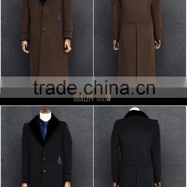 British Style Long Winter Jacket Men Woolen Jacket Blazers for Men Slim Fit photo-4