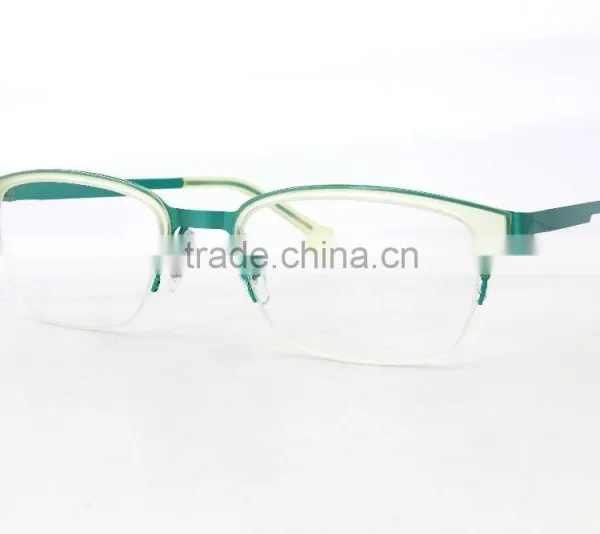 G3623 Transparent Yellow Custom Half Rim Eyeglass Frames For Women photo-2