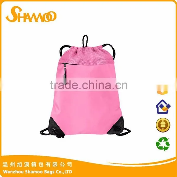 Recycle Colorful Polyester Drawstring Bag for School photo-2