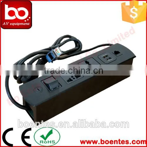 Office Table Mount/Wall Mount Power Socket with USB and Data for P800C