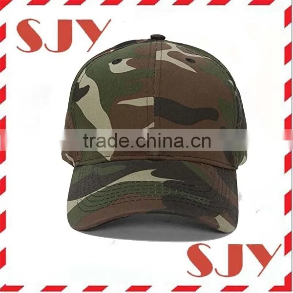 6 Panle Custom Distressed Blank Camo Hats Camo Baseball Cap photo-4