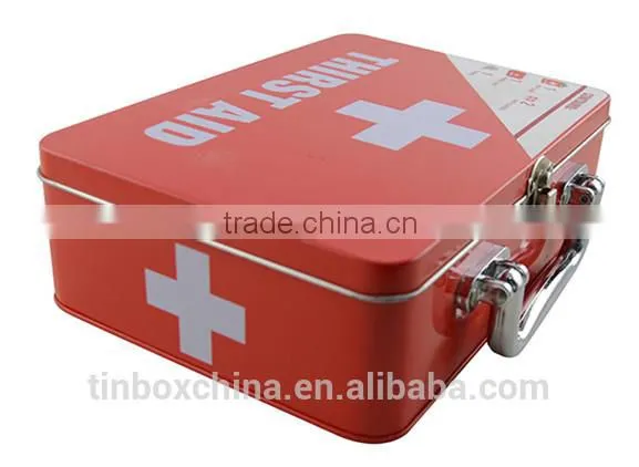 Recycled Custom Rectangular Plain Tin Lunch Box With Handle photo-2