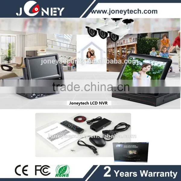 330 Degree Angle Embedded LINUX 7 Inch Monitor P2P CCTV Security H 264 8CH NVR photo-3