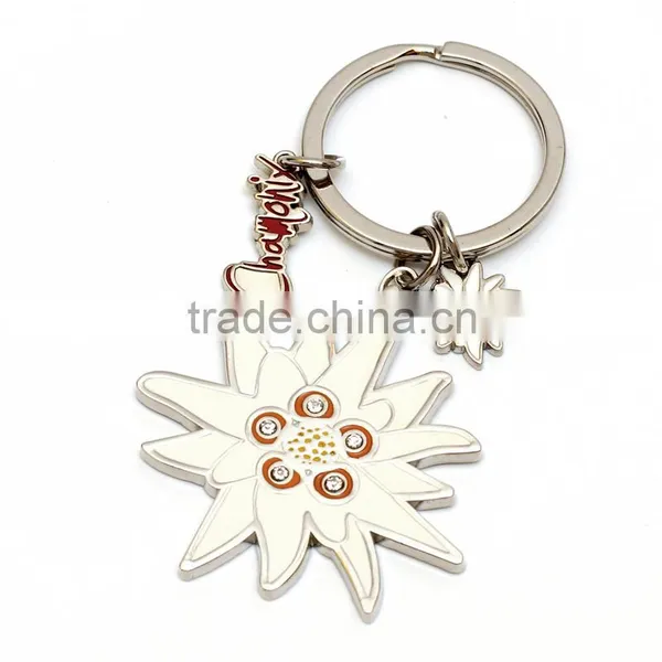 Custom Flower Shape Metal Keyring Sublimation Keychain for Gifts photo-6