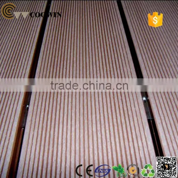 Solid Landscape WPC Composite Exterior Decking Deep Brushed Floor photo-3