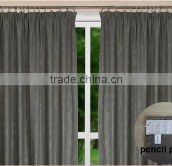 2016 Hot Sale Embossed Hotel Blackout Grommet Curtains Fabric for Meeting Room
