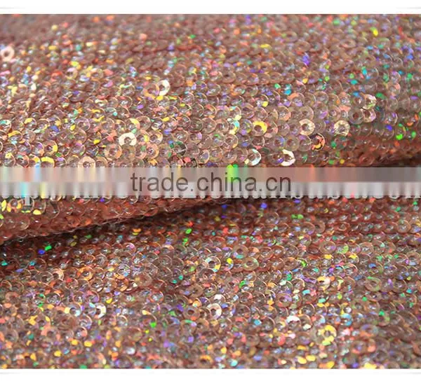 Wholesale New Arrival Shiny Colors Textile Sequin Stock Fabric for Evening Dress photo-3