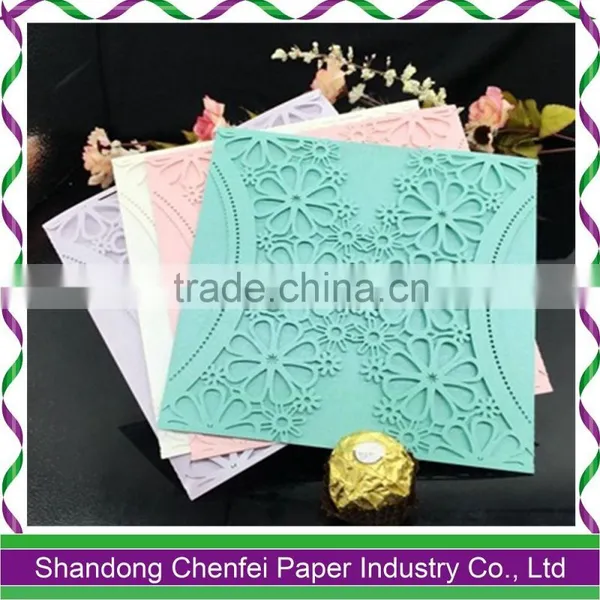 Laser Cut Hollow Design Wedding Invitation Cards