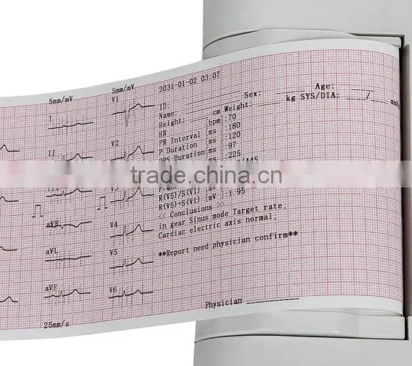 CE &ISO13485 OEM Design Standard 12 Leads Touch Screen Digital 6-channel Electrocardiograph photo-5