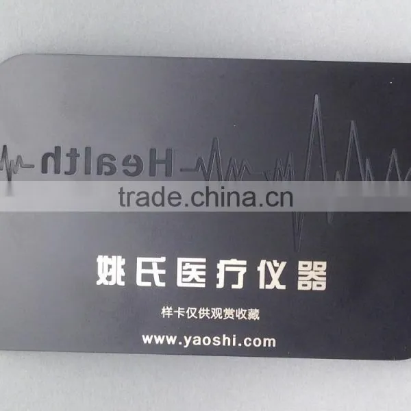 Irregular Shape Black Plating Stainless Steel Metal Business Card photo-2