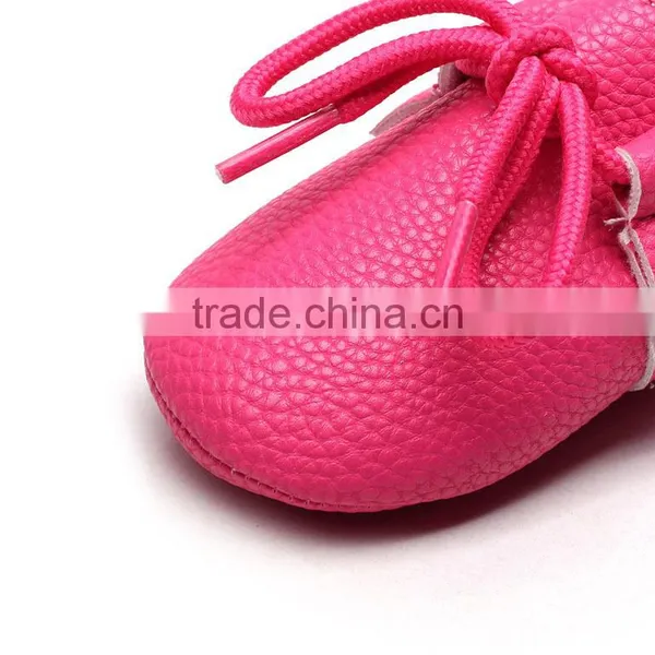 Top Selling Baby Hard Sole Walking Shoes Toddler Shoes Rubber Sole pu Leather Baby Moccasins photo-2