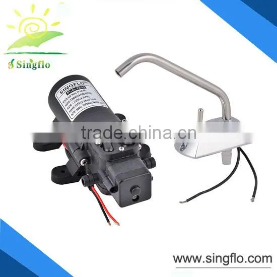 Singflo 12v 24v dc 35--70PSI Water Pump With Commercial Kitchen Faucet / China Faucet Factory