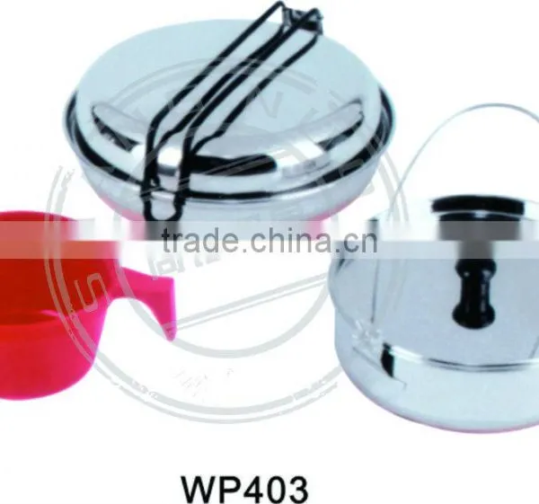 thin double fry pan set for picnic