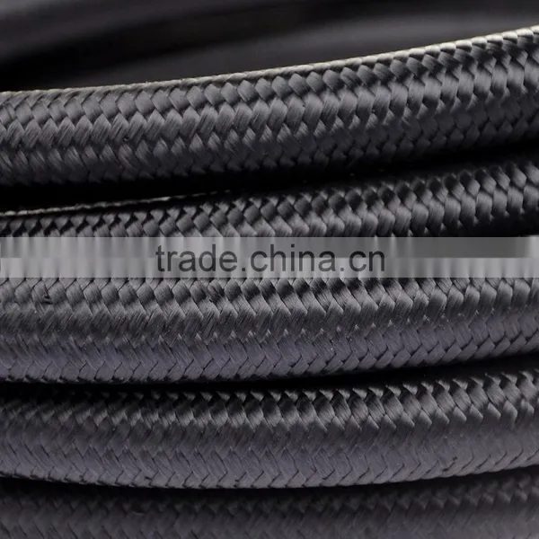 1 Meter Black Nylon Stainless Steel Braided AN8 8-AN Fuel Hose Oil Gas Hose photo-2
