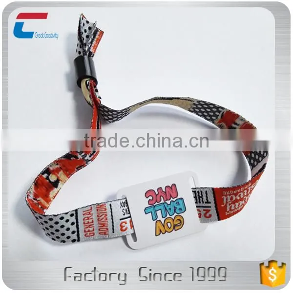 2017 HF 13.56mhz Fabric Woven Event Rfid Wristbands for Events photo-3
