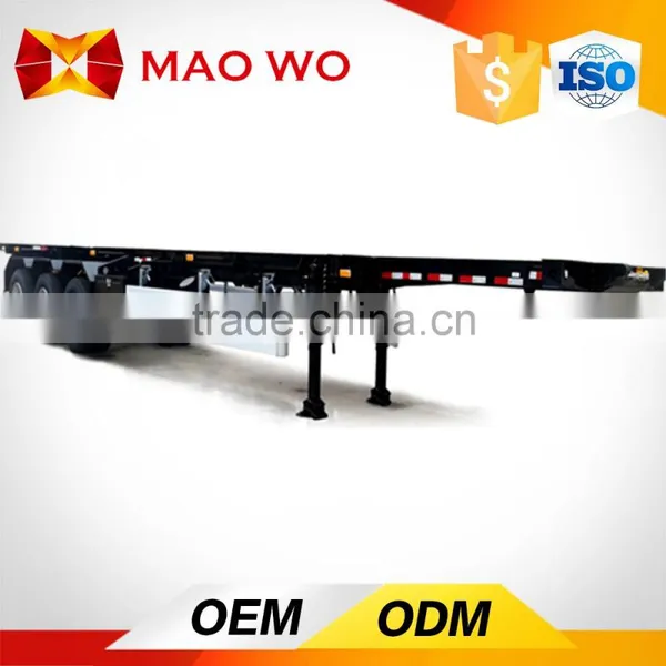 China 40ft Container 40ton Flatbed Semi Trailer Price for Hot Sale photo-2