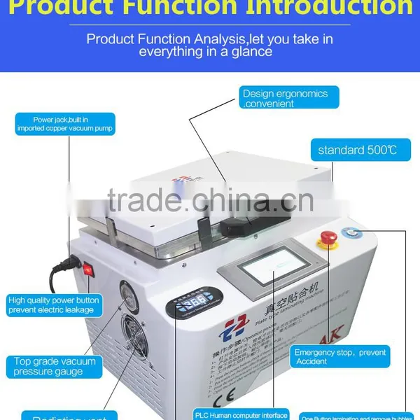 Newest 12 Inch AK Vacuum LCD OCA Laminating Machine Remover Machine Debubbler Integrated 2 in 1 Touch Screen Repair Machine photo-2