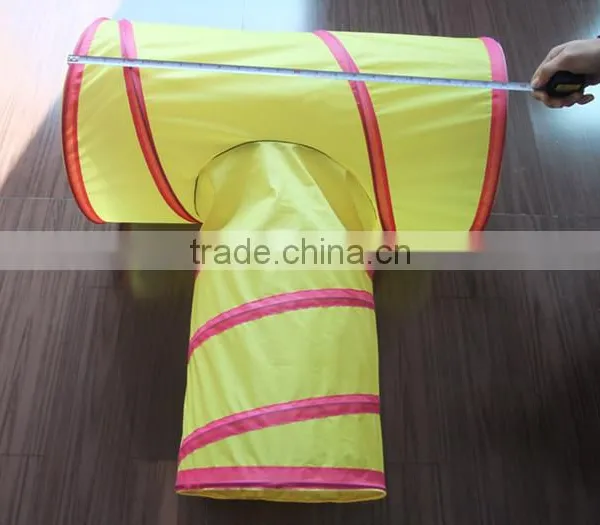 2016hot Sellling Arrive T Style Cat Tunnel Pet Toy Wholesale Candy Color Polytser Cat Tunnel photo-2