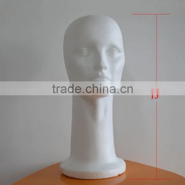 Female Styrofoam Model Wig Hats Caps Glasses Long Neck Display Mannequin Head photo-3