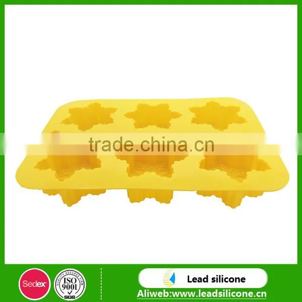 Eco-friendly Silicone Cake Molds Heat Resistance Snow Shape Silicone Bread Baking Tray Mold photo-3
