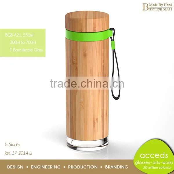 Custom Heat Resistant Glass Sport Drinking Bottle photo-3