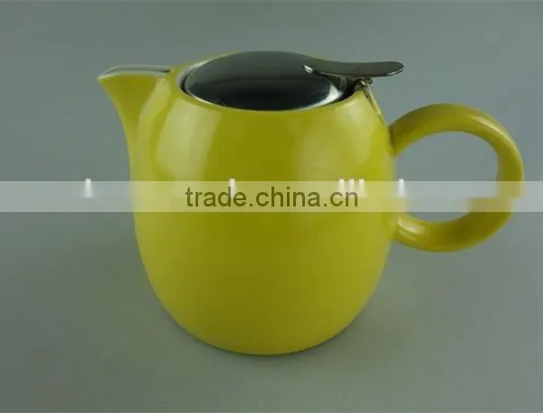 Stock Glazed Ceramic Teapot With Iron Cover With Cheap Price photo-6