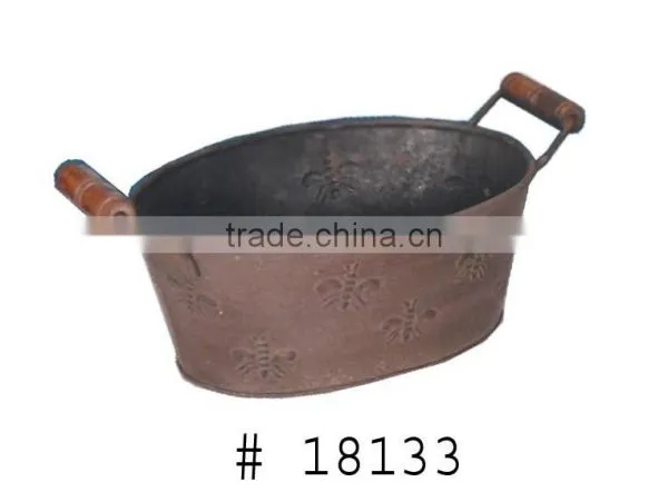 Galvanized Iron Metal Planters For Home Decor photo-2