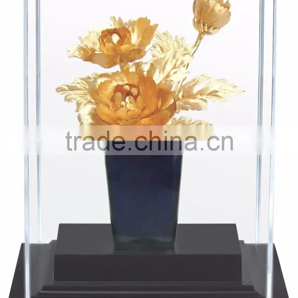 Gold Foil Rose in Display Box Promotion Gift