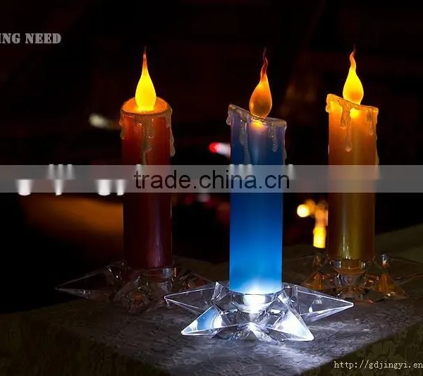 Acrylic Wedding Party Led Star Base Candle Light Christmas Decoration Gift photo-5