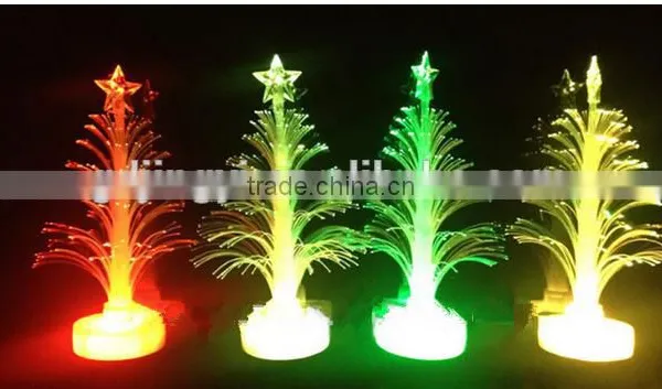 Craft Artificial LED 7colors Changing Fiber Optic Christmas Tree Decoration photo-6