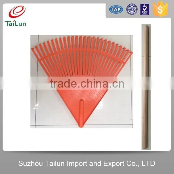 High Quality Orange 26 Tines Garden Plastic Lawn Rake Heads photo-2