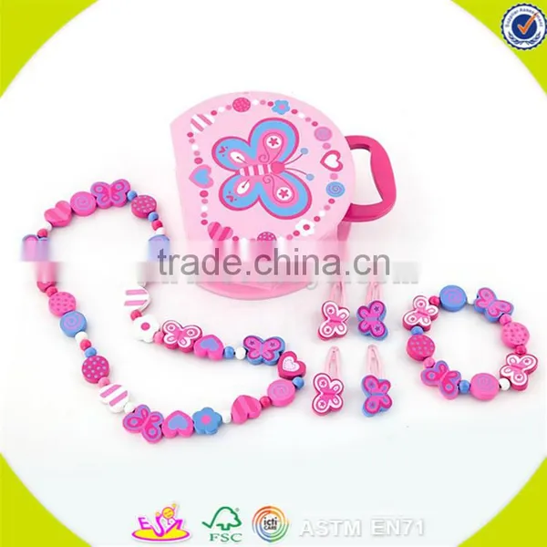 Wholesale Role Play Wooden Jewelry Box Toy Beautiful Pink Wooden Jewelry Box Toy Hot Kids Wooden Jewelry Box Toy W10D105 photo-3