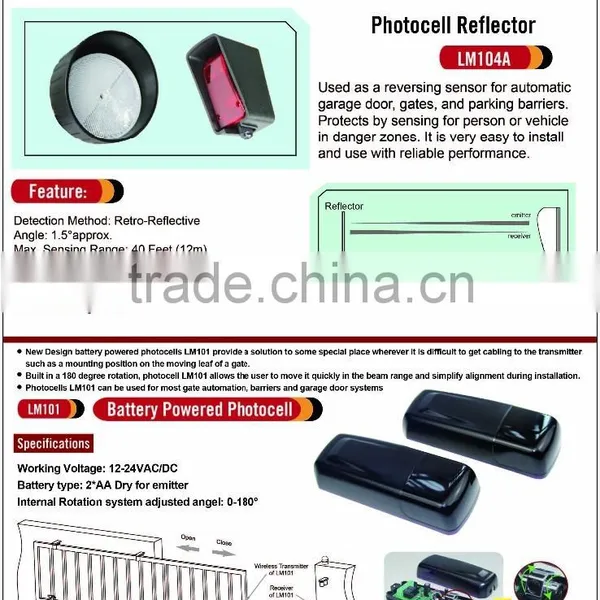 Safty Sensor Beam Eye Photocell With Reflector photo-6