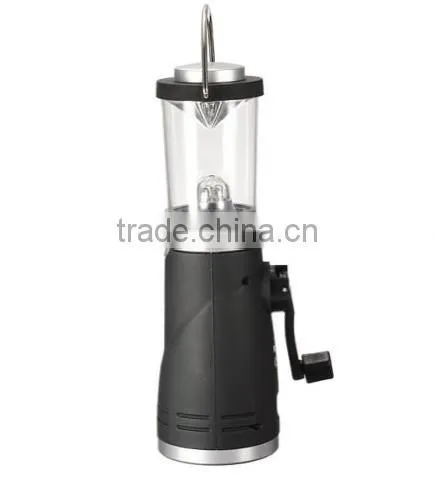 4 LED Rechargeable Lantern Camping Fishing Torch Lamp Hand Crank Tent Light NEW photo-4