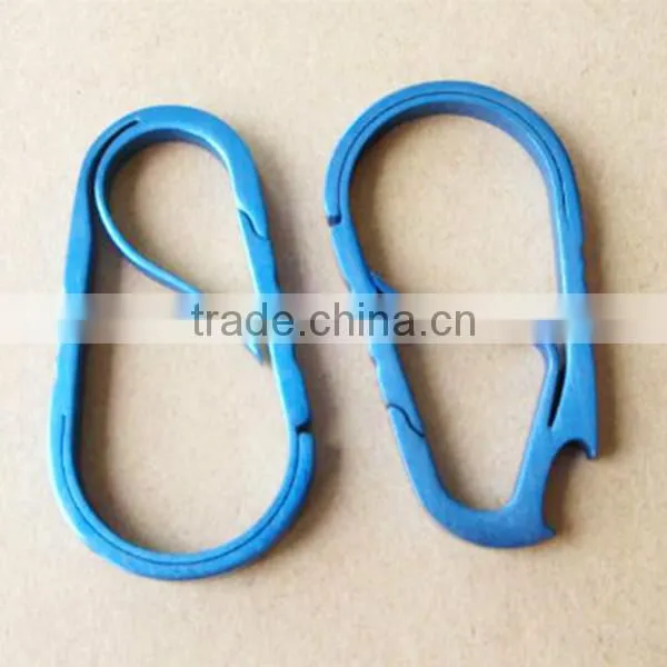 TK-1773 Outdoor Edc Tool Titanium Alloy Quick Release Anti-lost Titanium Carabiner With Bottle Opener photo-4