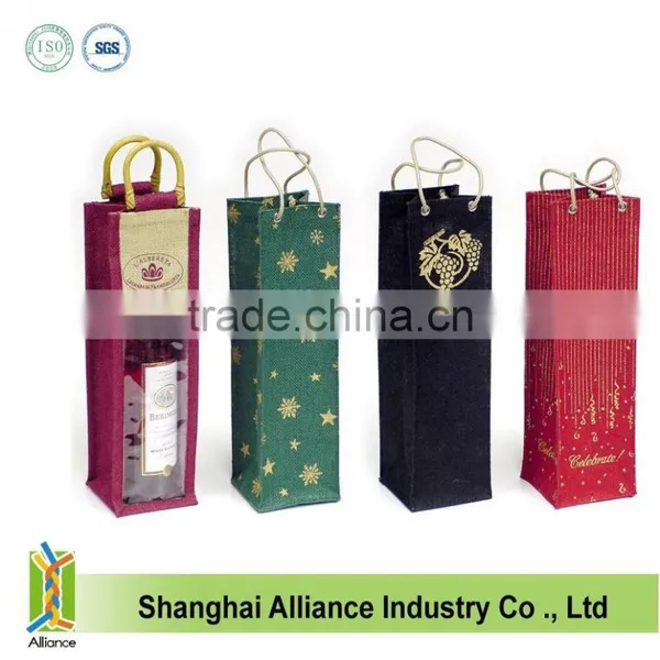 OEM Cheap Price Durable Jute Wine Bag With Handle