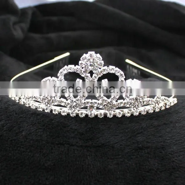 2016 Trendy Handmade Crystal Wedding Tiara Wholesale Halo H172-012 photo-2