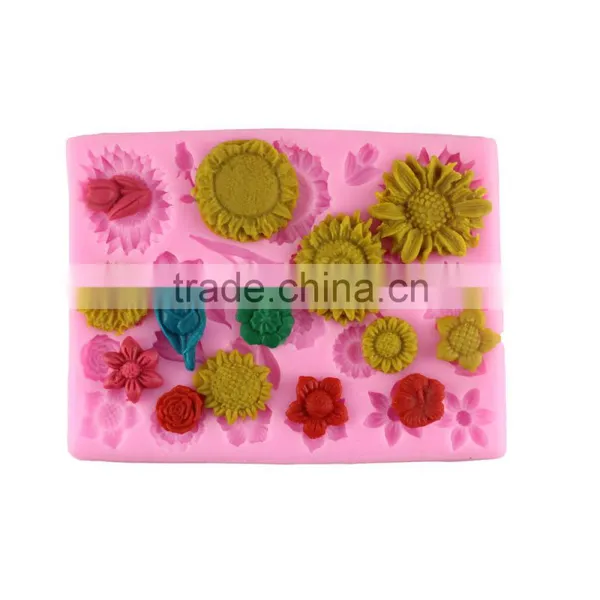 Sunflower Fondant Chocolate Mold Mold Arts DIY Baking Cake Decoration Mould Tool 1688 Agent