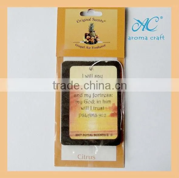 2015 OEM Design Best Seller Classical Type Tape Shaped Card Square Car Air Freshener photo-2