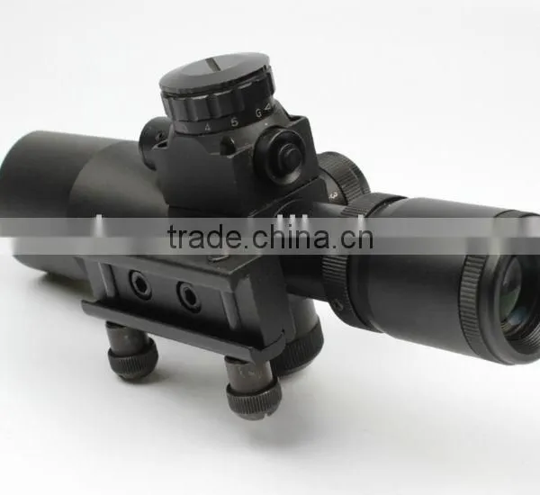 New Compact 2.5-10X32 Riflescope Red Green Mil-Dot Reticle With Side Attached Red Laser Sight Scope Combo (FDA Certified) photo-4