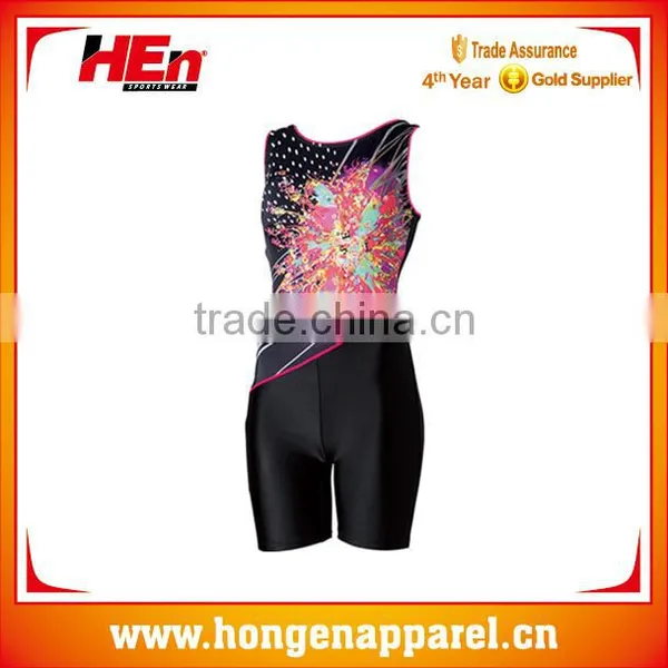 Hongen Wholesale Lycra Swimming Suit Custom Printed/body Fitness Swim Suit