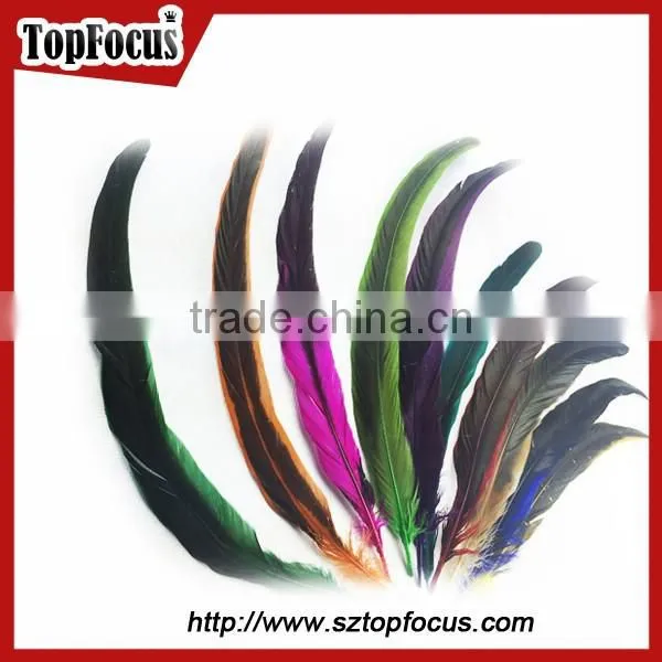 Wholesale Colourful Long Saddle Hackle Grizzly Rooster Feathers for Sale photo-2
