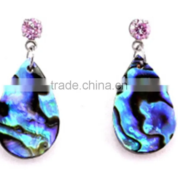 Fashion Clover Paua Abalone Shell Earrings New Zealand Paua Shell Earrings Quality Women Earrings Jewelry photo-6