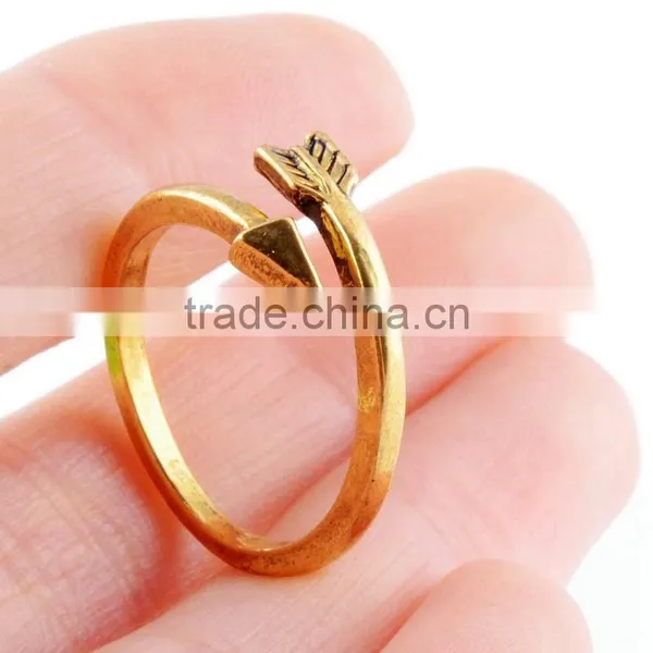 Gold /Silver Plated Adjustable Ring Arrow Wrap Rings Women Jewelry photo-2