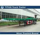 Heavy Duty Type Suspension 2 Axles 40ft Flat Bed Trailers 2 Inch / 3.5 Inch Kingpin