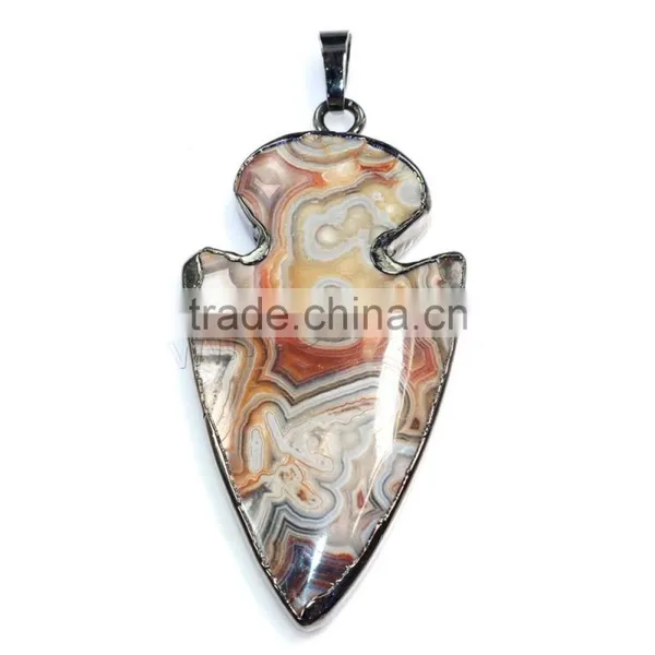 Best Selling Products Natural Mexican Agate Stone Pendant photo-3